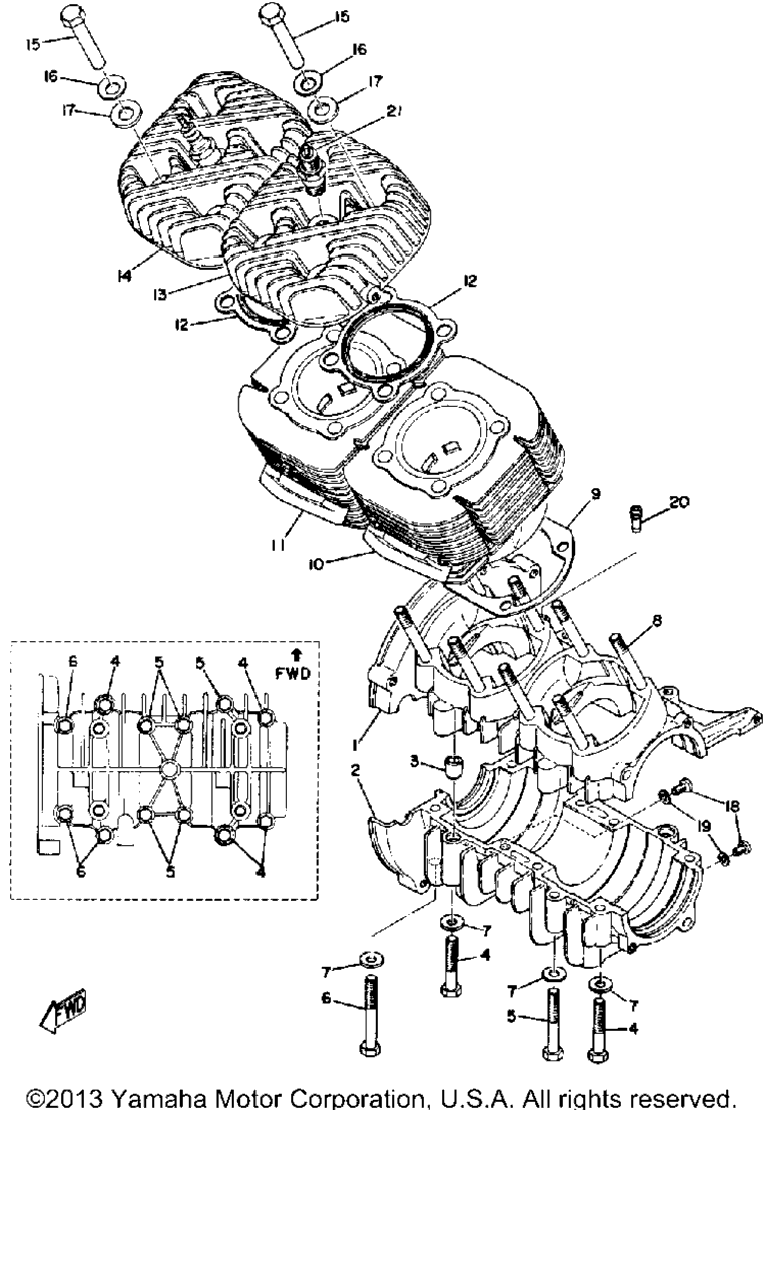 Схема узла Картер - Цилиндр