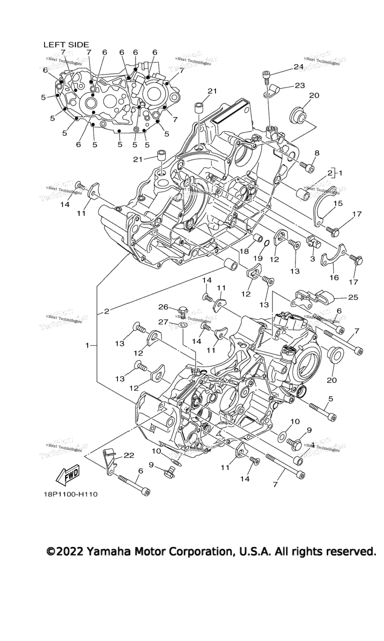 Схема узла Корпус Двигателя