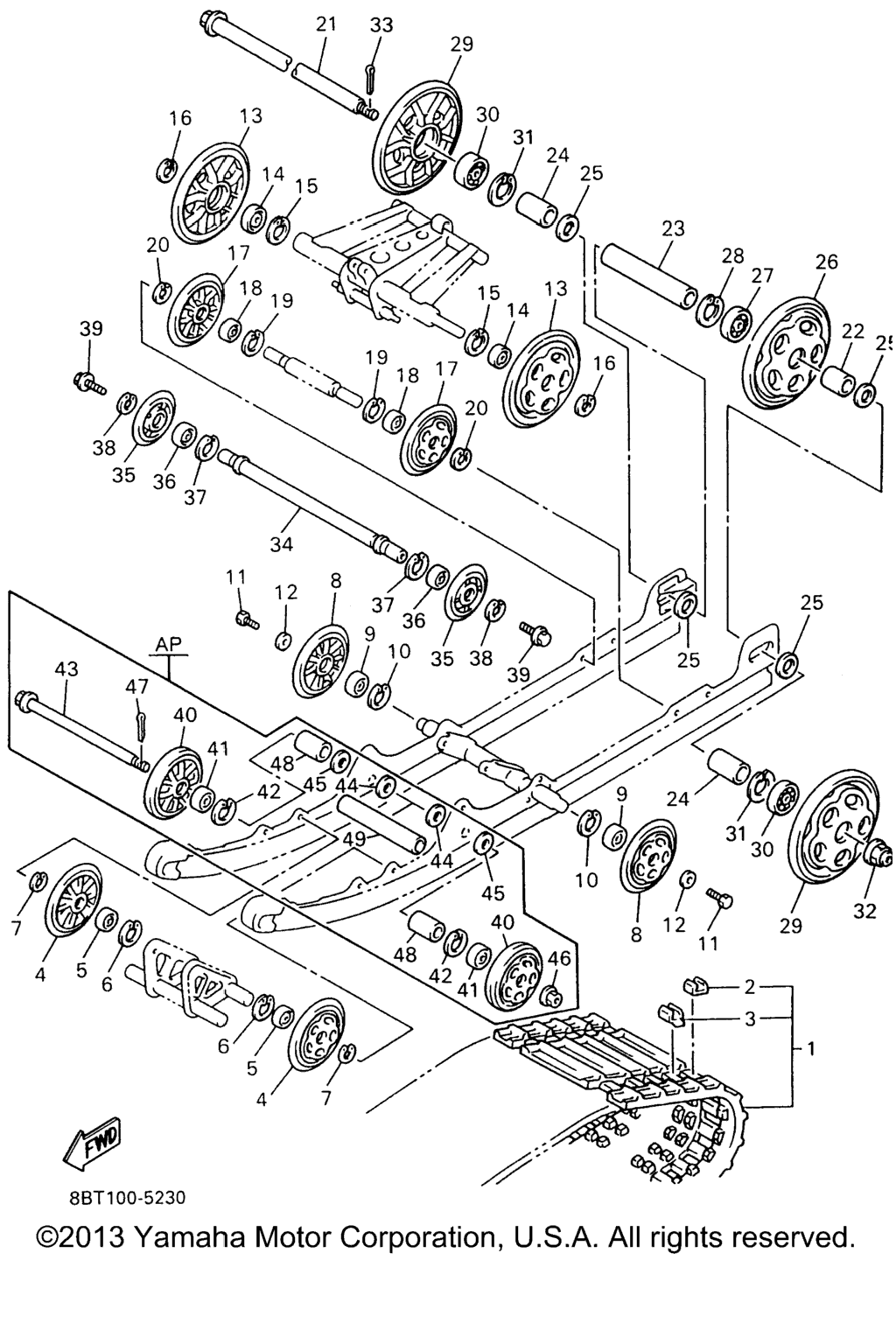 Схема узла Подвеска Гусениц 1