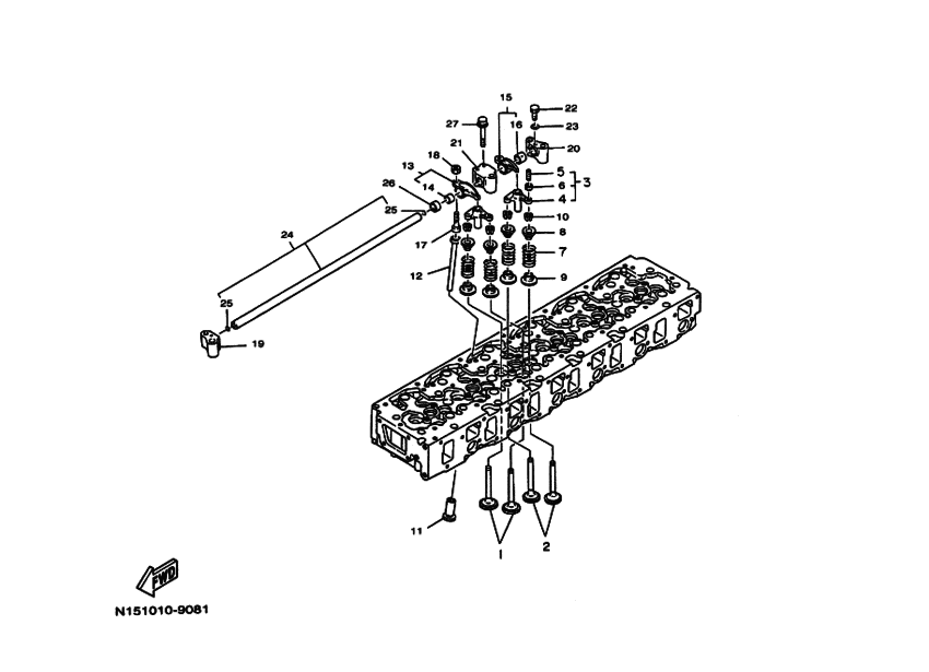 Схема узла Система Клапанов Для Yamaha Md860Kha