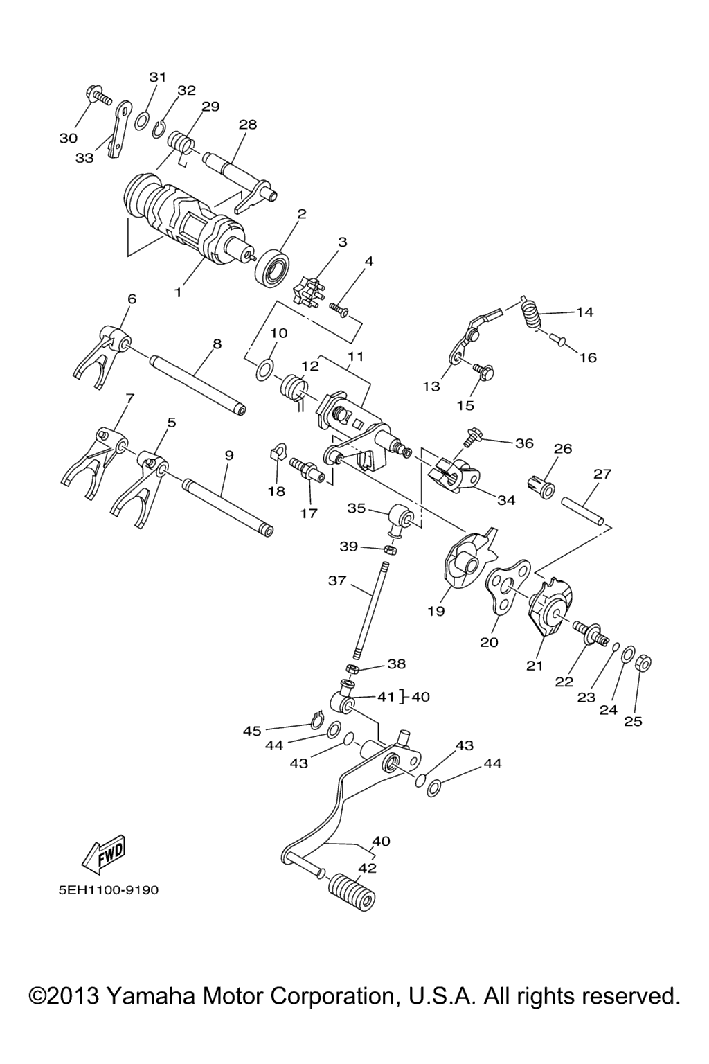 Схема узла Форк Переключателя Кулачка
