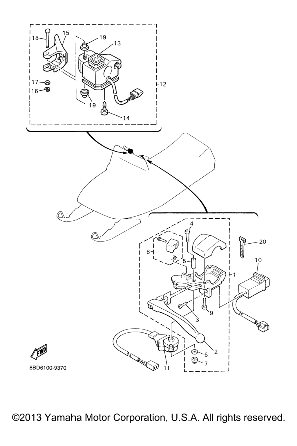 Схема узла Handle Switch. Lever