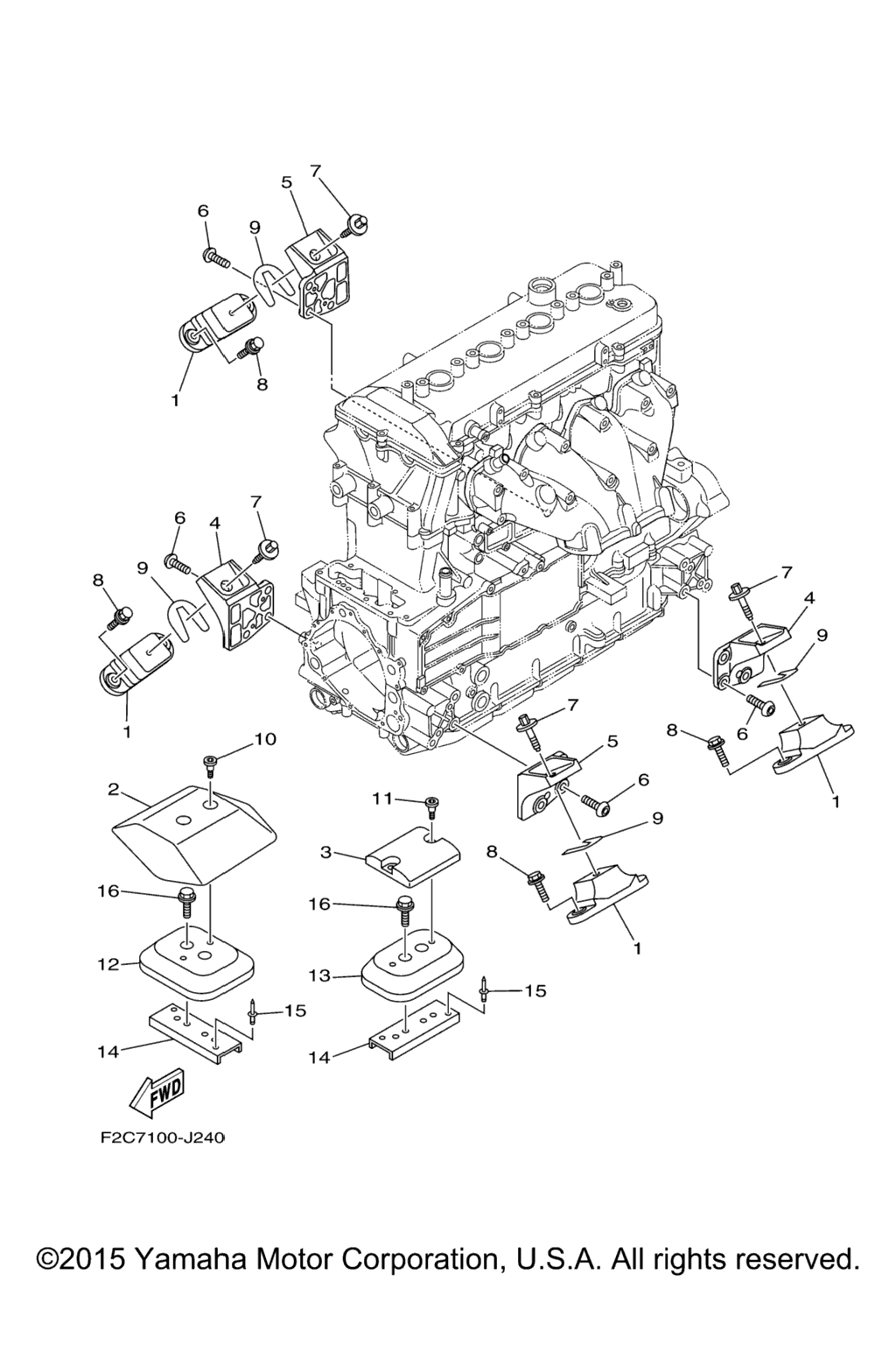 Схема узла Крепление Двигателя