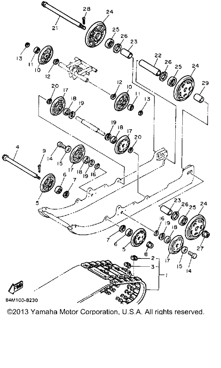 Схема узла Подвеска Гусениц 1