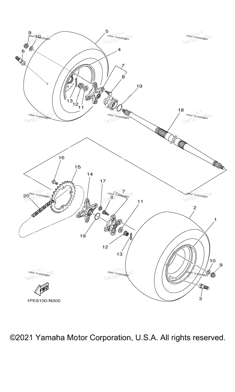 Схема узла Задние Колеса