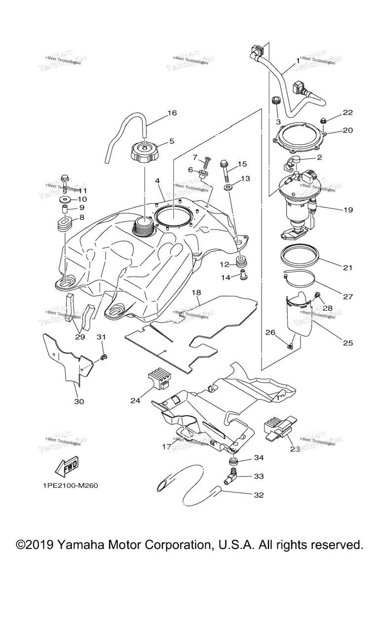 Схема узла Топливные Баки