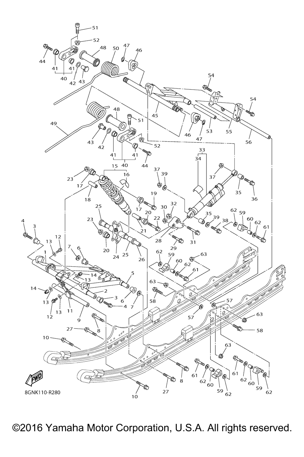 Схема узла Подвеска Гусеницы 2