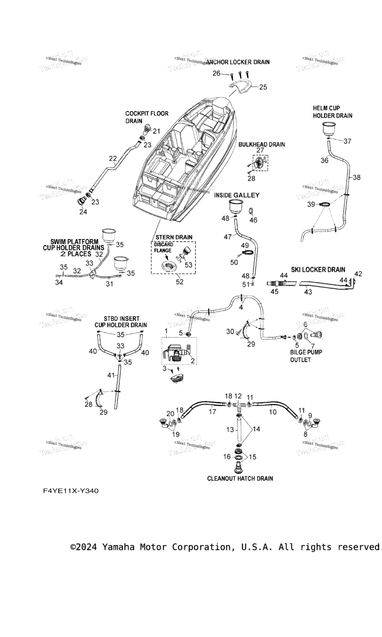 Схема узла Дренажные Fitting\'и Для Палубы
