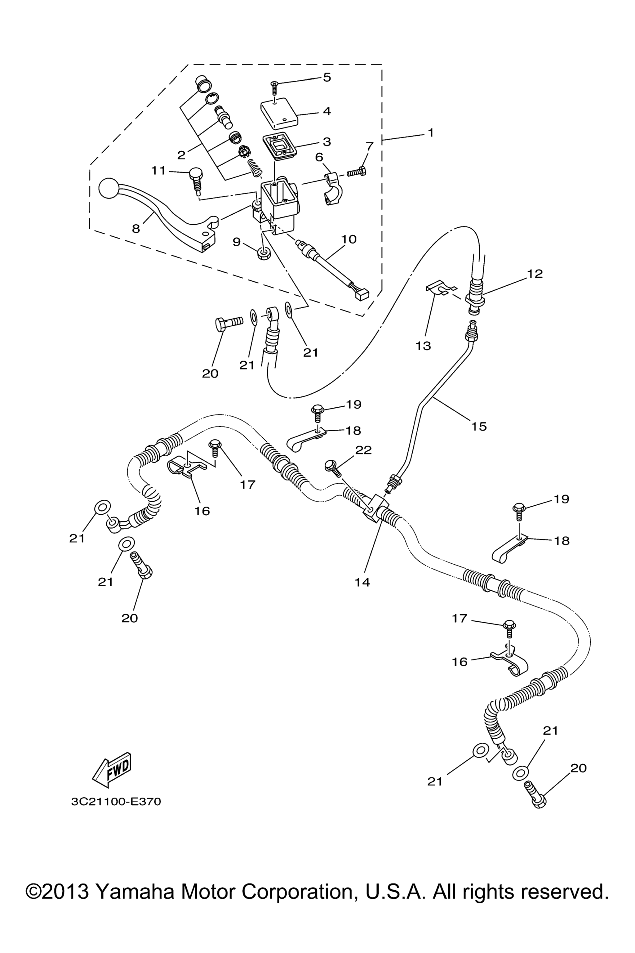 Схема узла Передний Главный Цилиндр