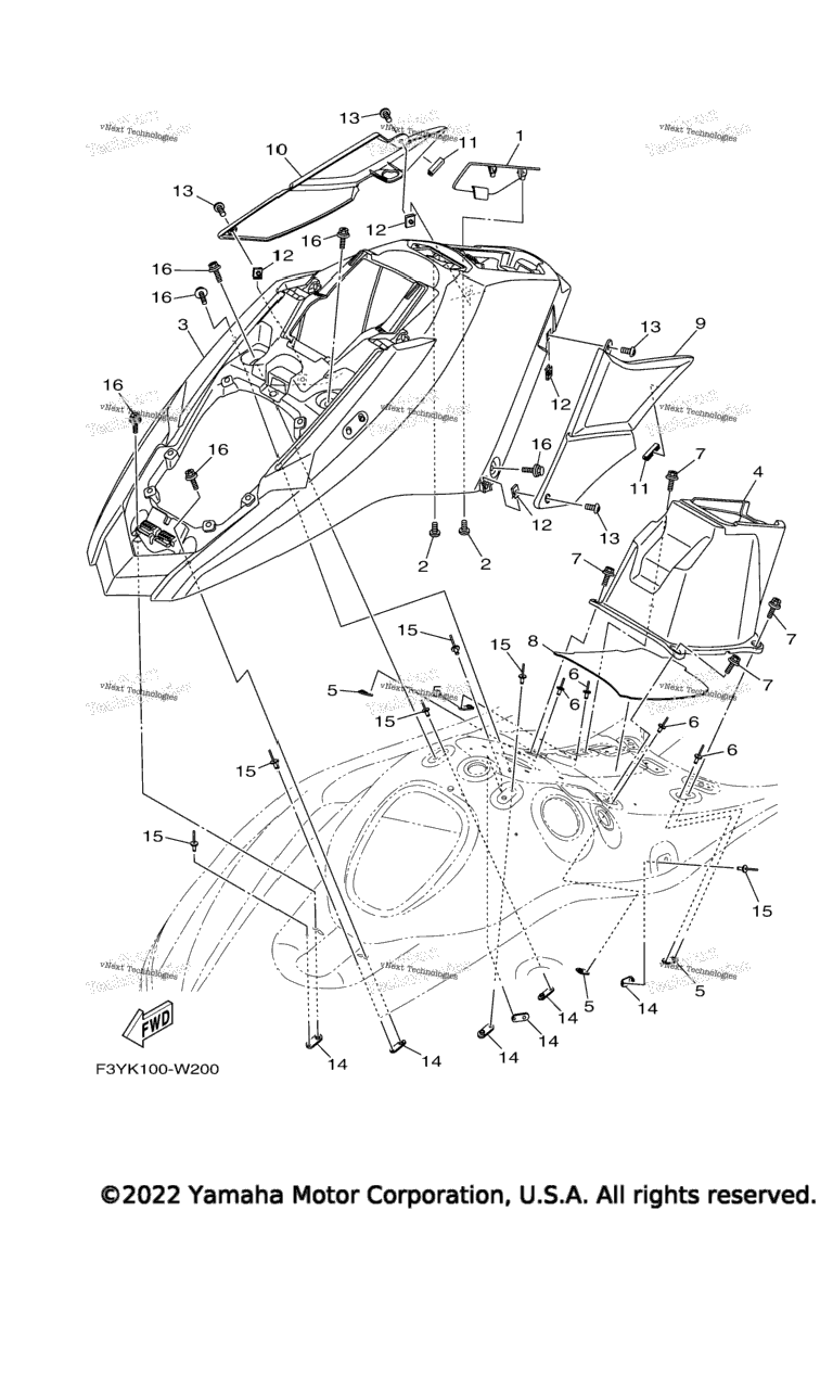 Схема узла Люк Двигателя 1