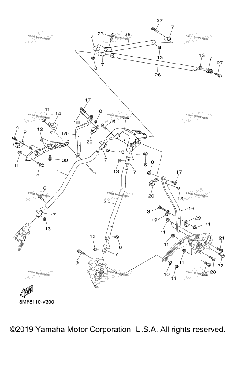 Схема узла Рулевые Ворота