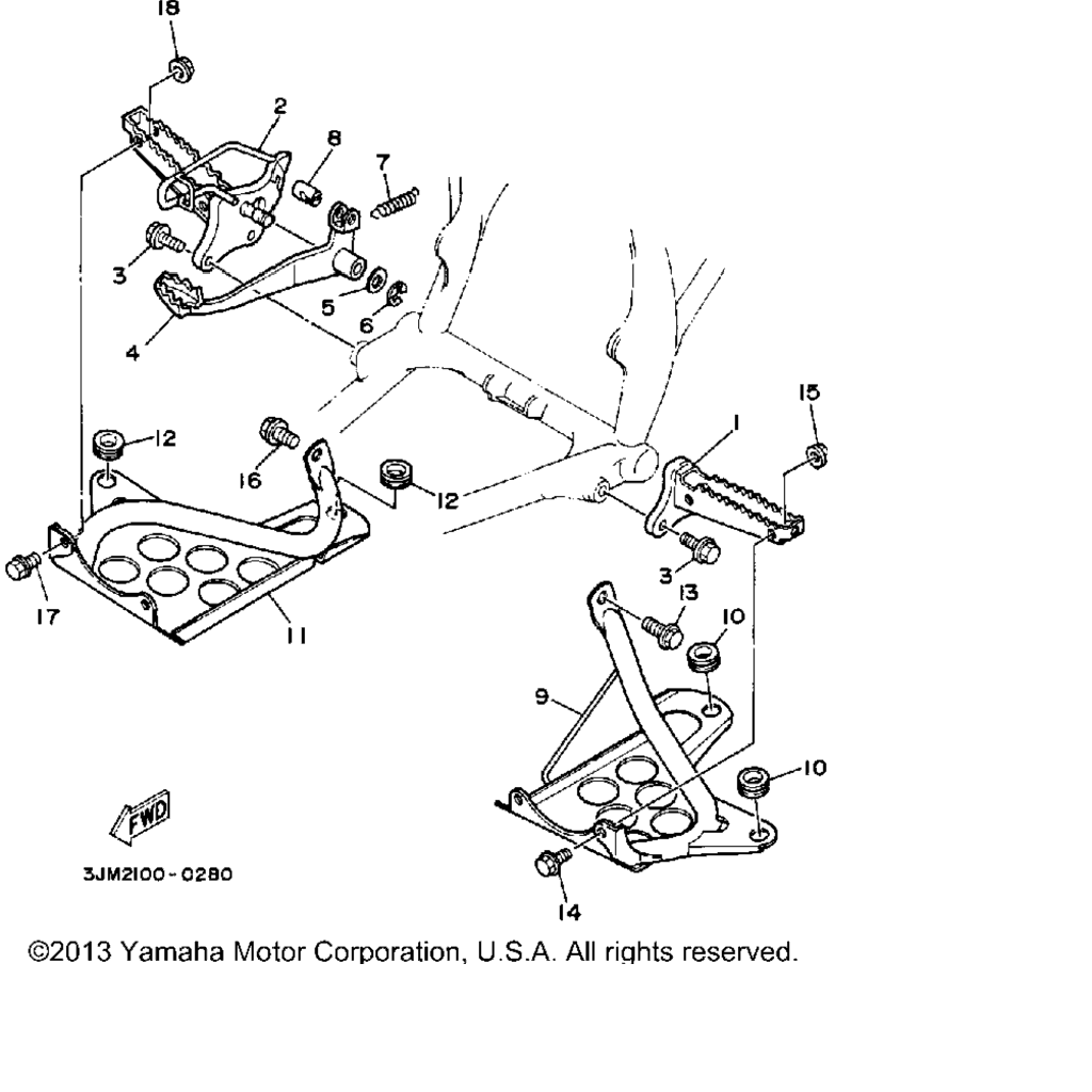Схема узла Подставка Для Ног