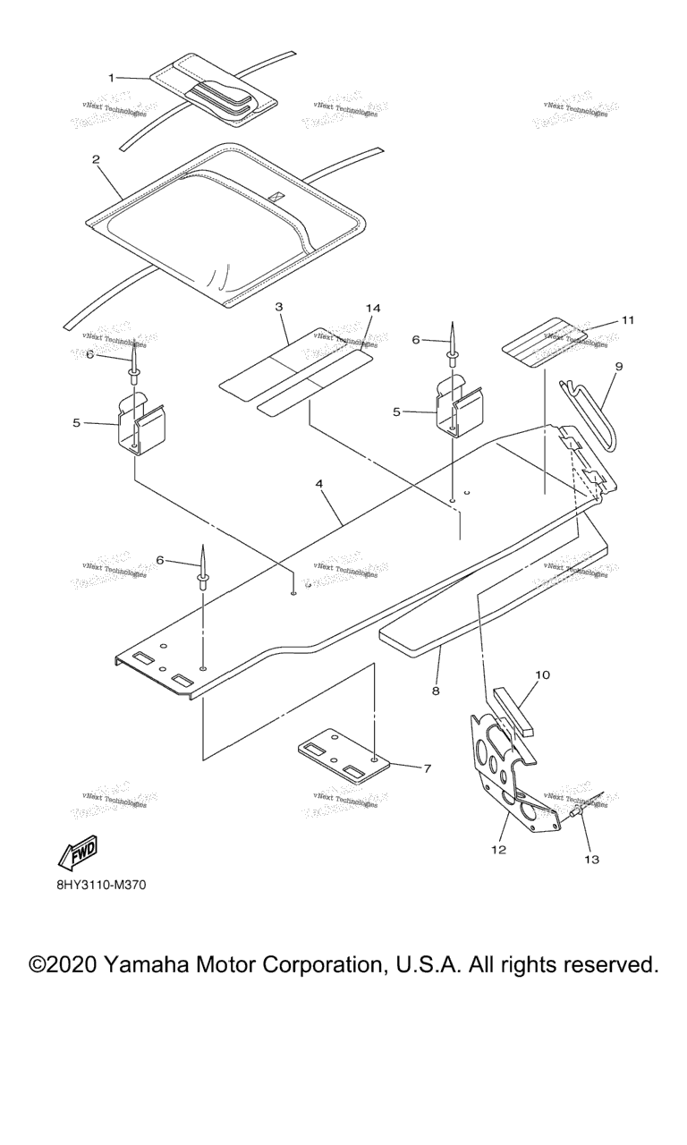 Схема узла Защита И Боксы Для Багажа