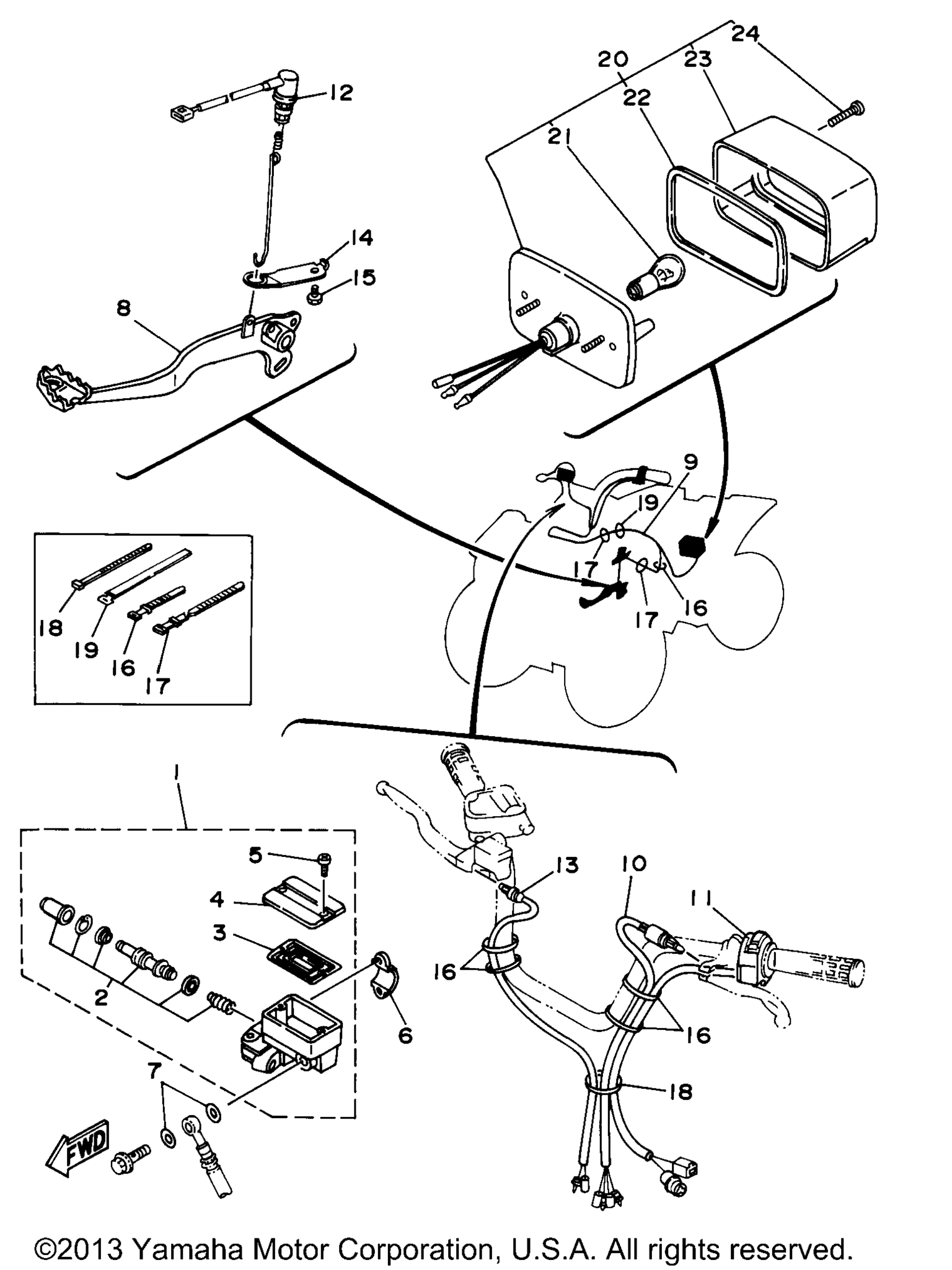 Схема узла Комплект Задних Фонарей Maine & New Hampshire