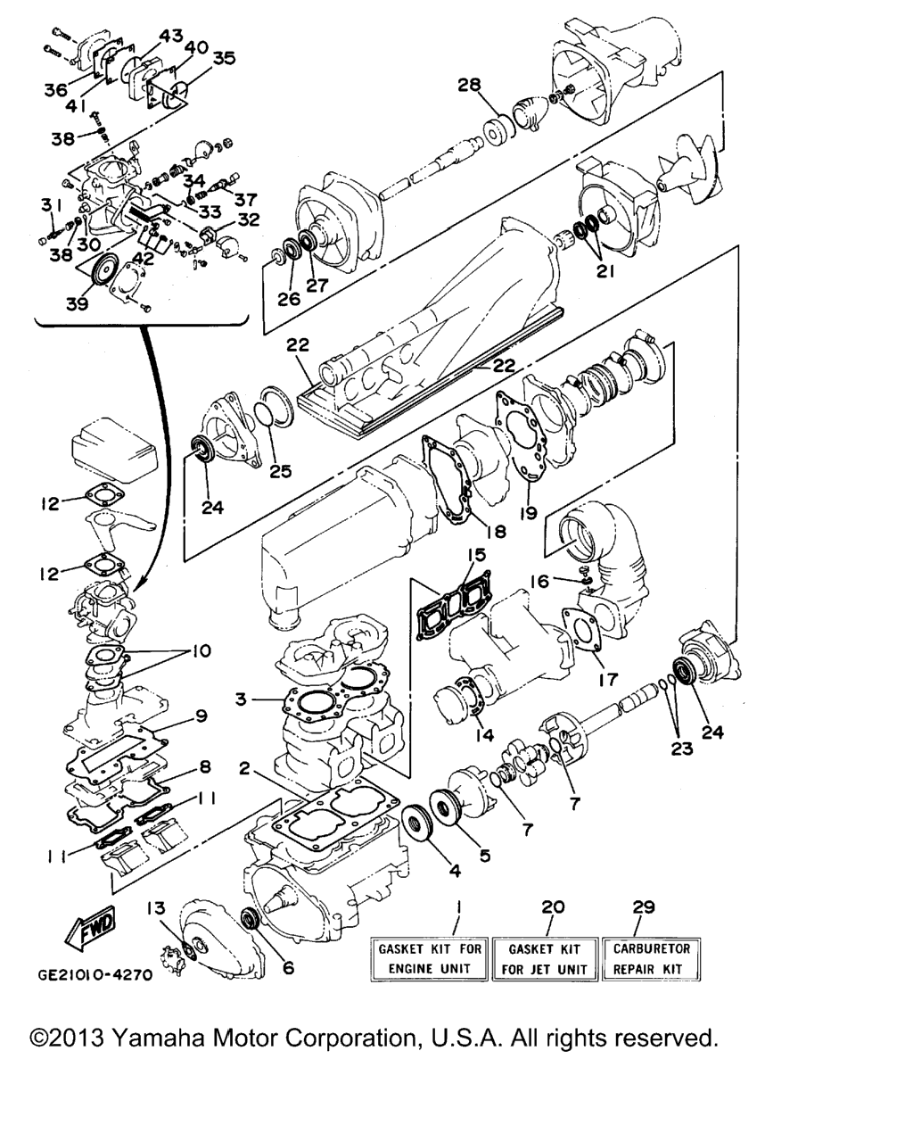Схема узла Комплект Прокладок