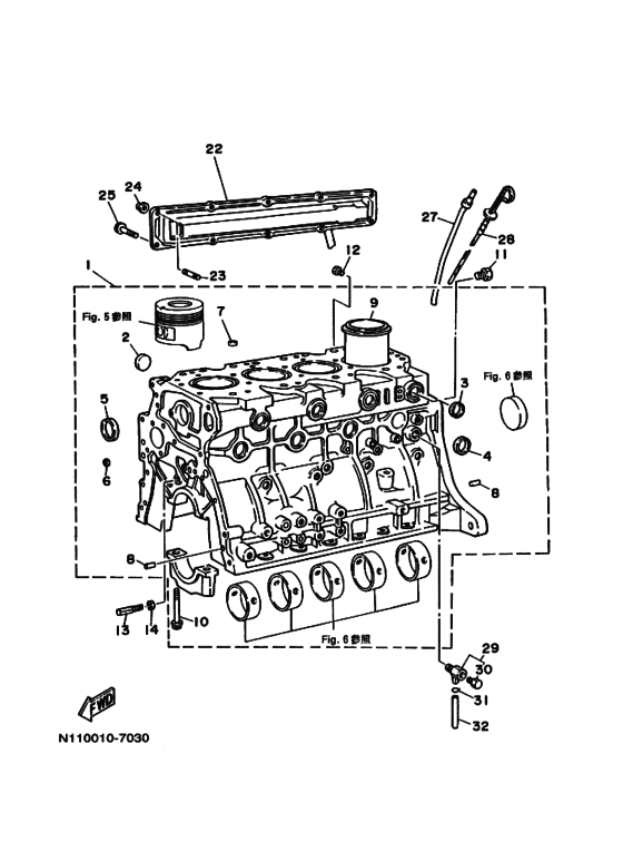 Схема узла Block Cylinder Для Yamaha Md300