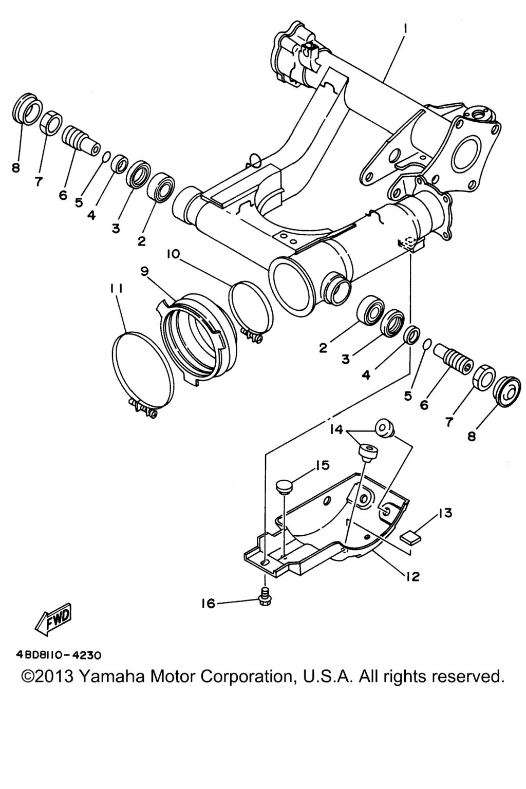 Схема узла Задний Рычаг