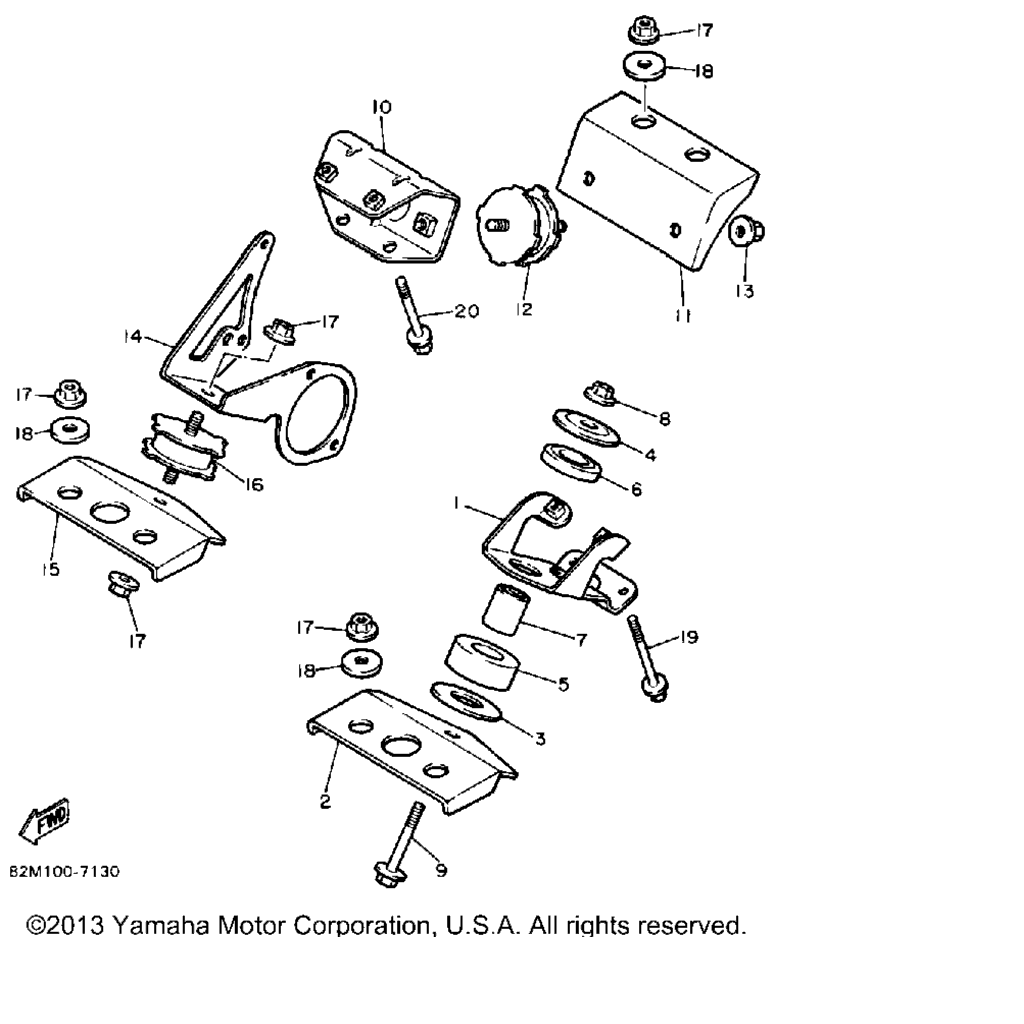 Схема узла Крепление Двигателя