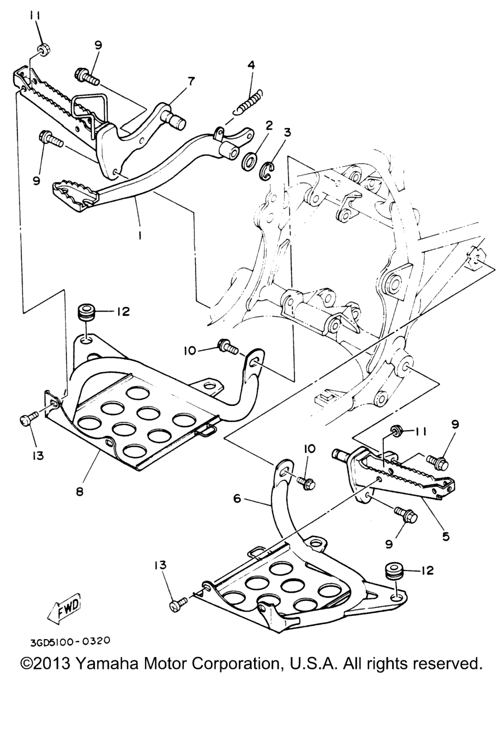 Схема узла Подставка Для Ног