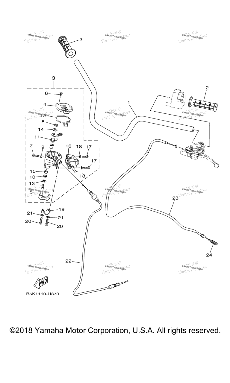 Схема узла Кабель Руля