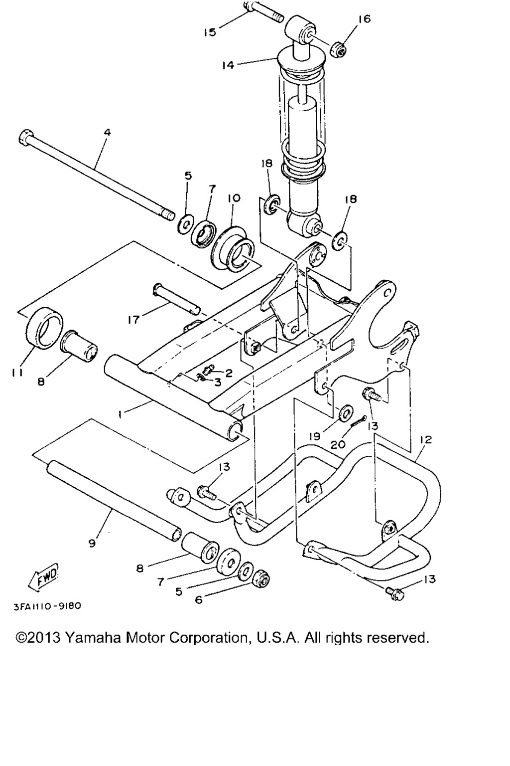 Схема узла Рычаг Маятника - Задние Амортизаторы