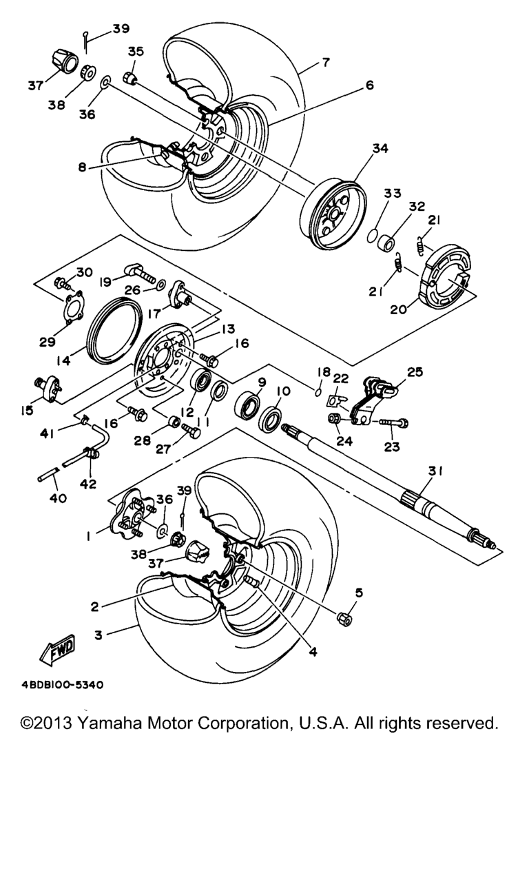 Схема узла Задние Колеса