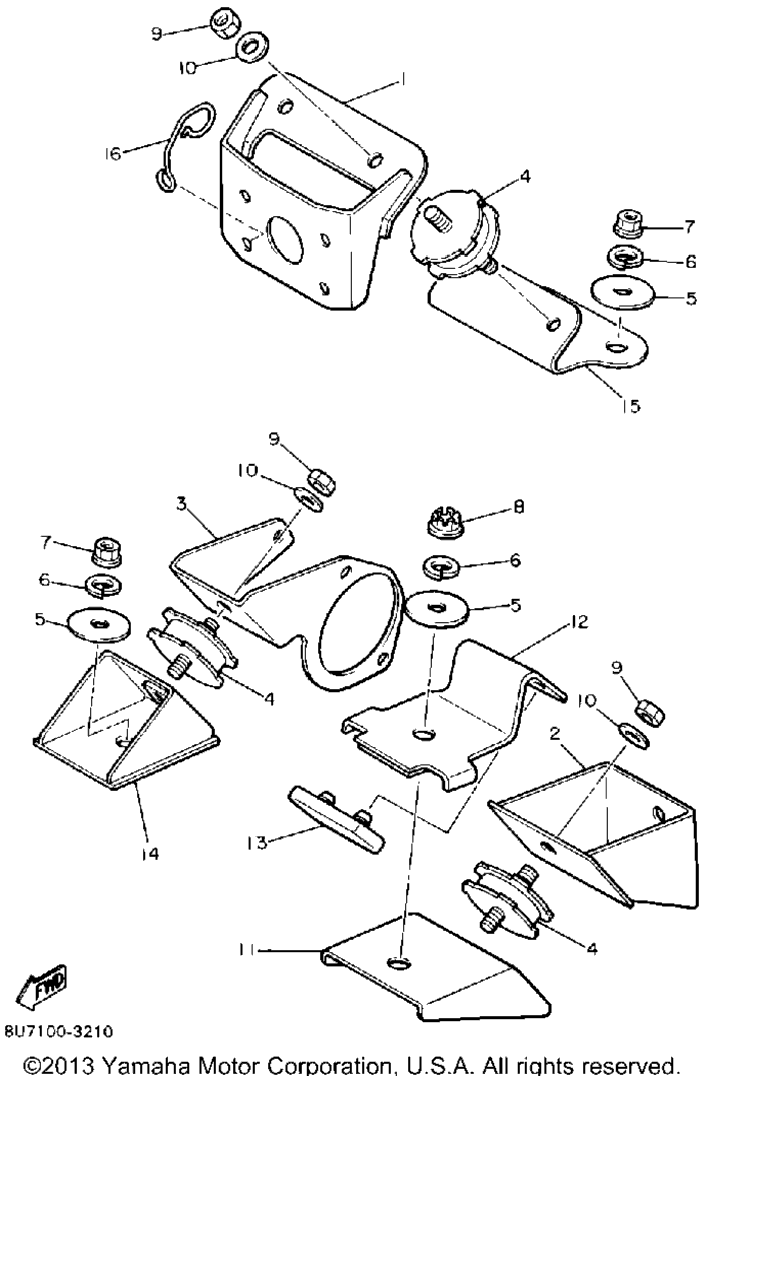 Схема узла Крепление Двигателя