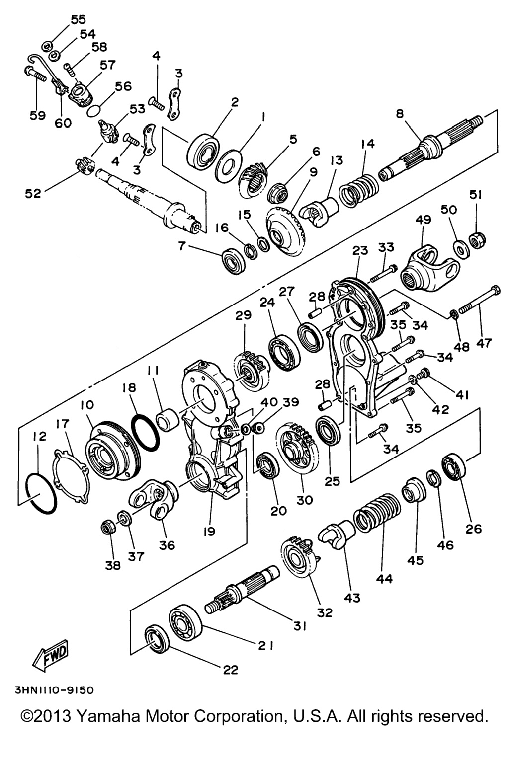 Схема узла Средняя Зубчатая Передача