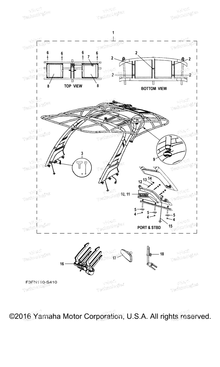 Схема узла Винтовая Башня Для Вейкбординга