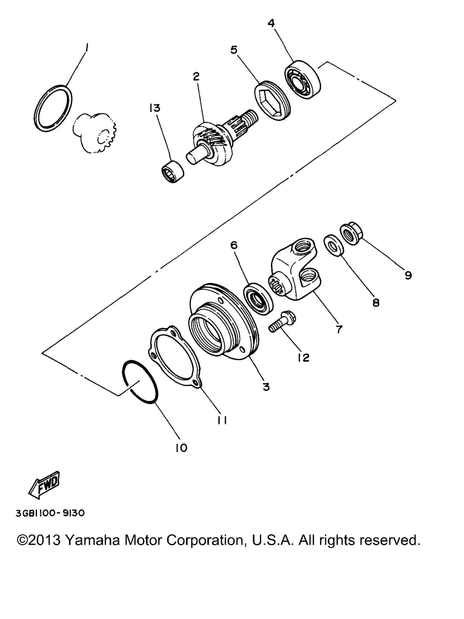 Схема узла Средняя Зубчатая Передача