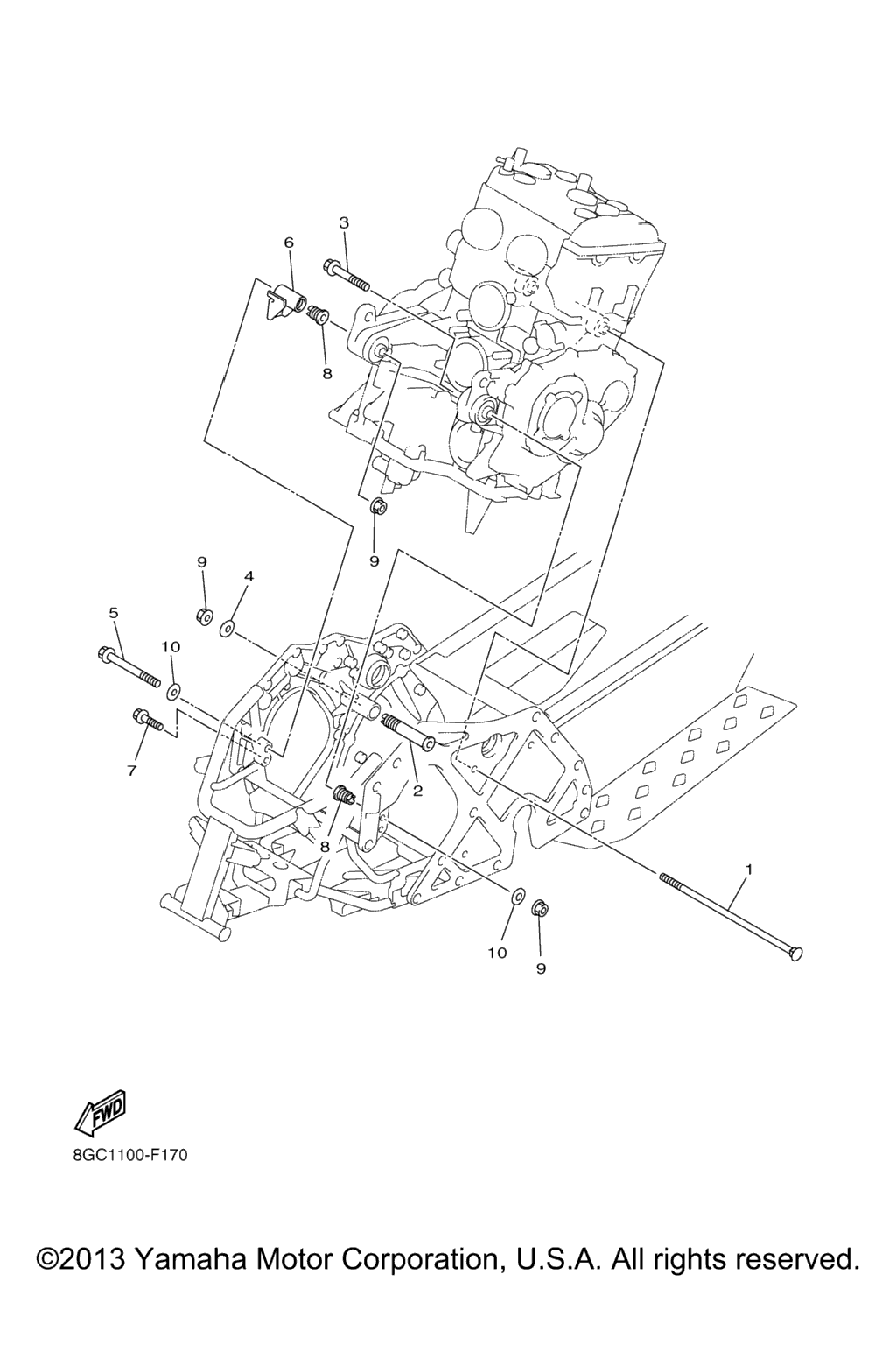 Схема узла Крепление Двигателя