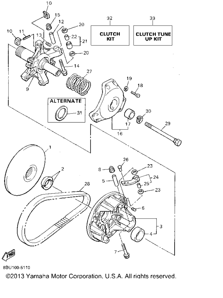 Схема узла Первичный Шкив