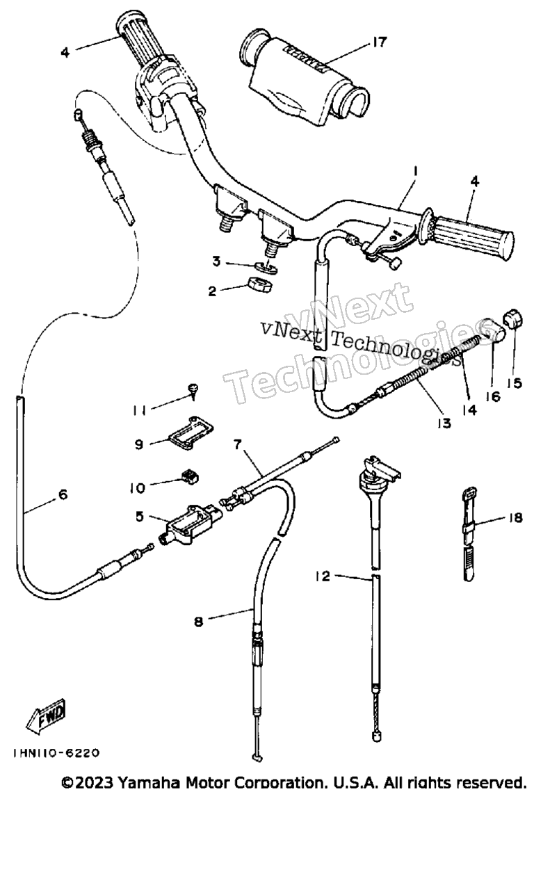Схема узла Кабель Руля
