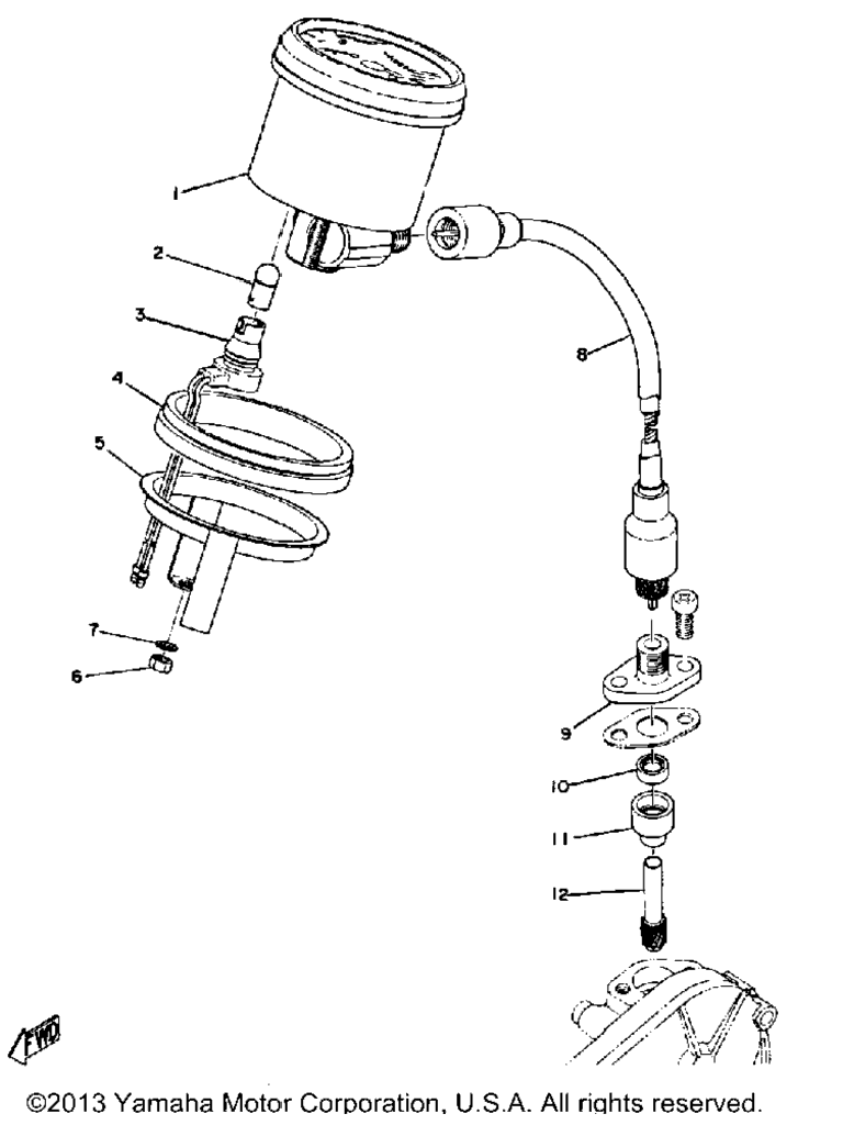 Схема узла Блок Тахометра