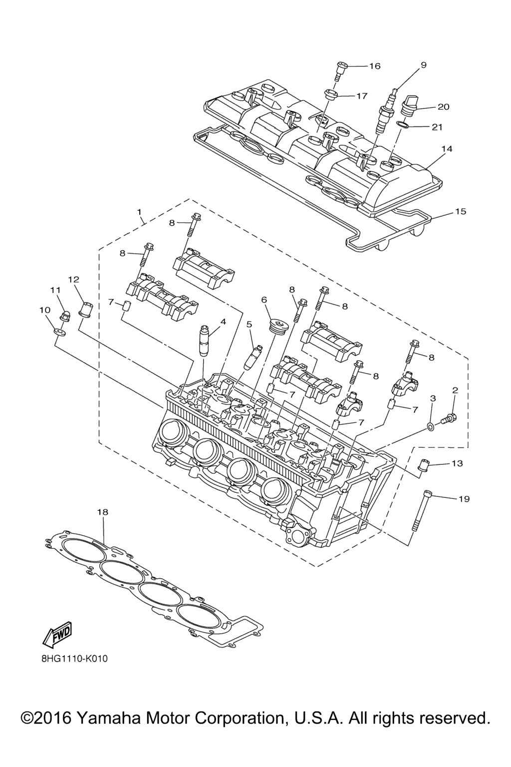 Схема узла Головка Цилиндра