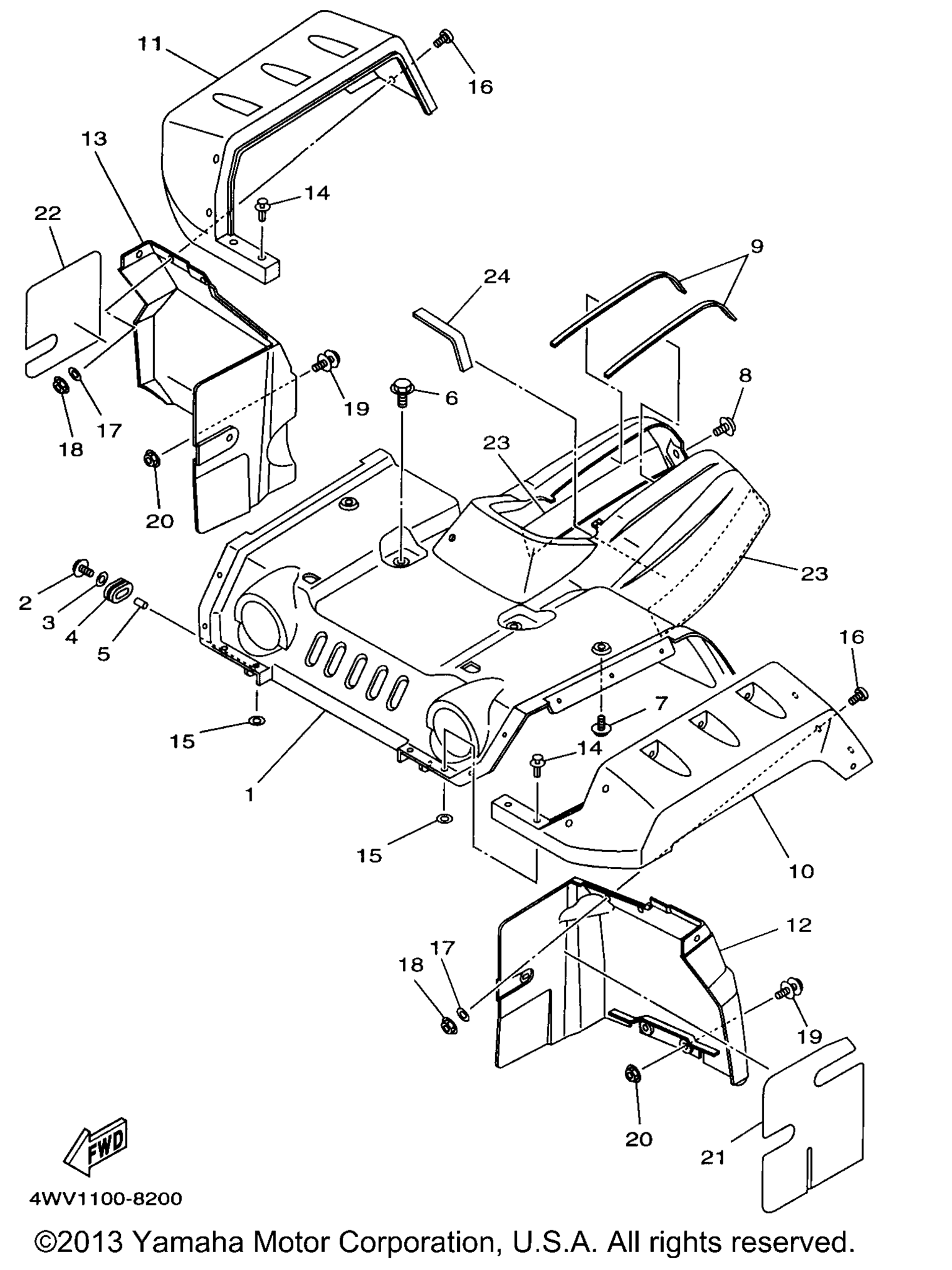 Схема узла Передний Крыло
