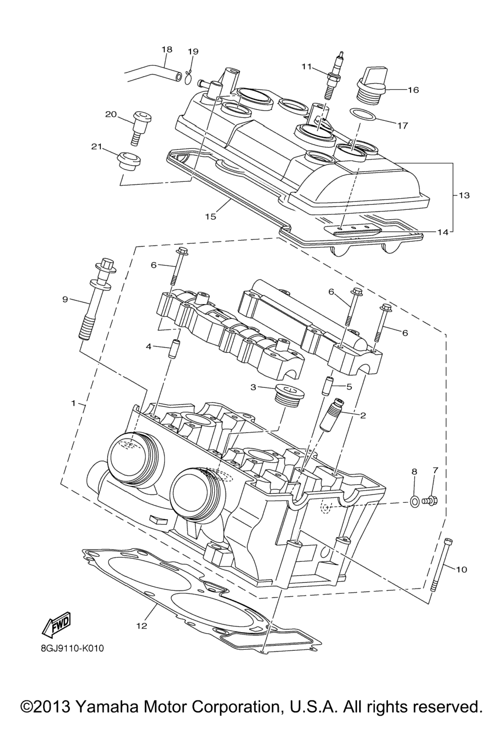 Схема узла Головка Цилиндра