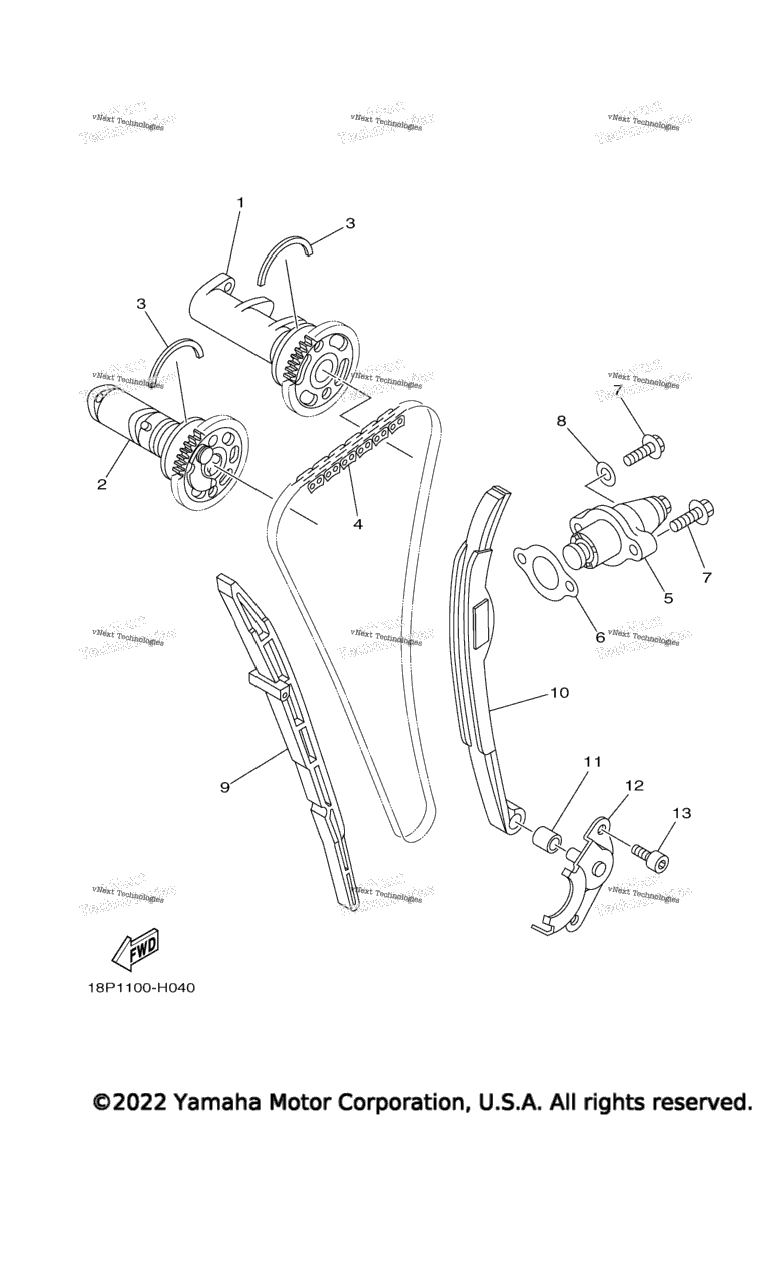 Схема узла Цепь Распределительного Вала