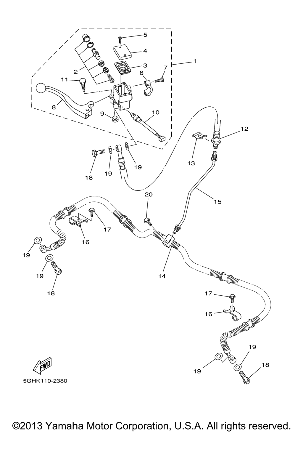 Схема узла Передний Главный Цилиндр