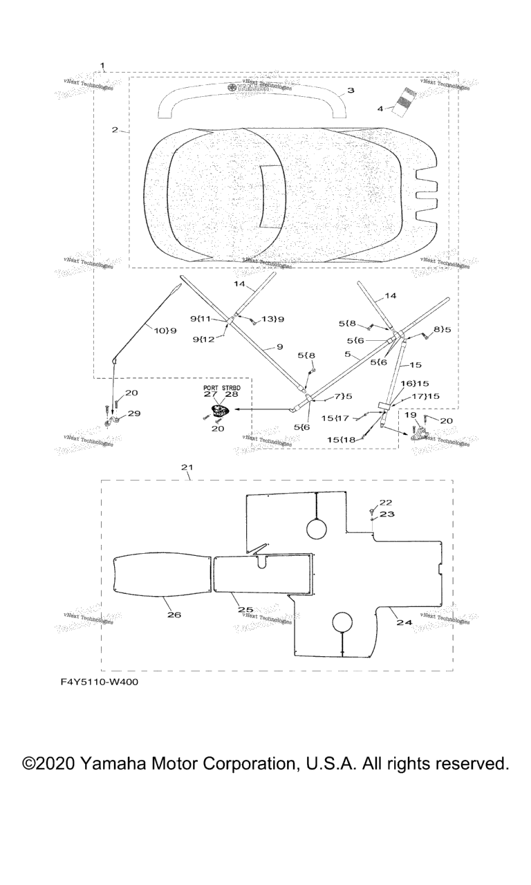 Схема узла Бимини Топы / Коврики