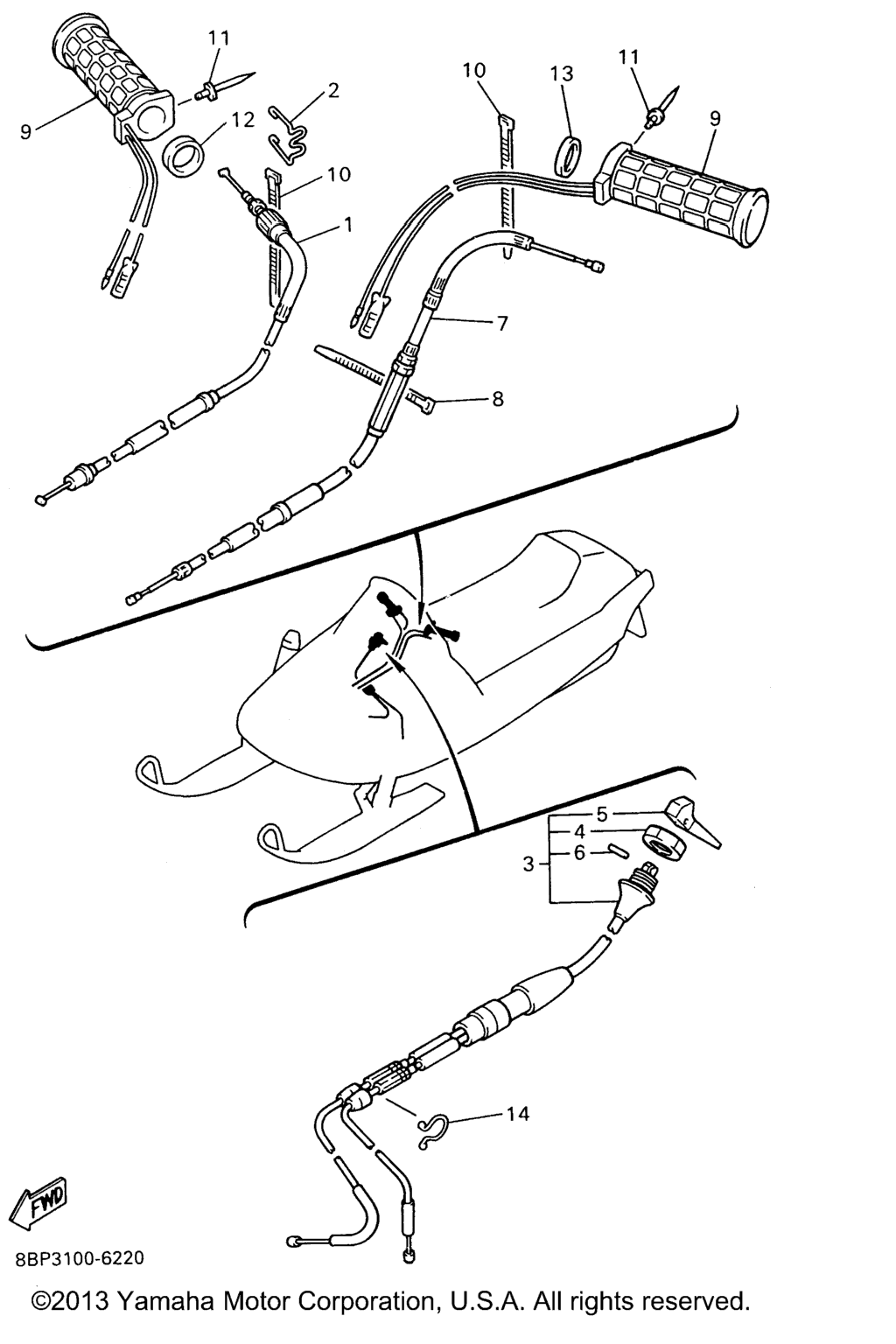 Схема узла Управляющий Трос