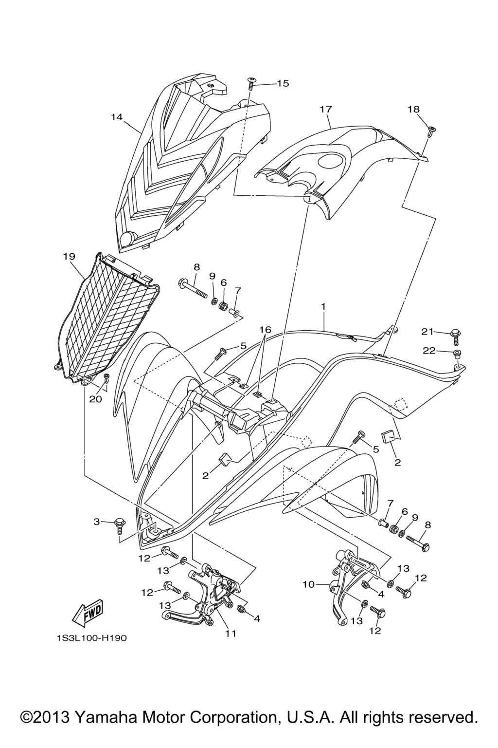Схема узла Передний Крыло