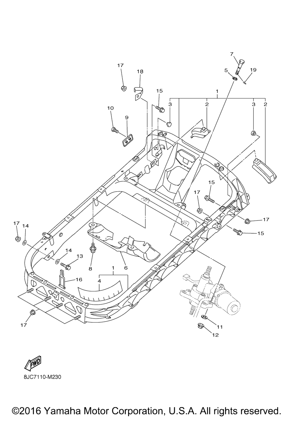 Схема узла Рулевые Ворота