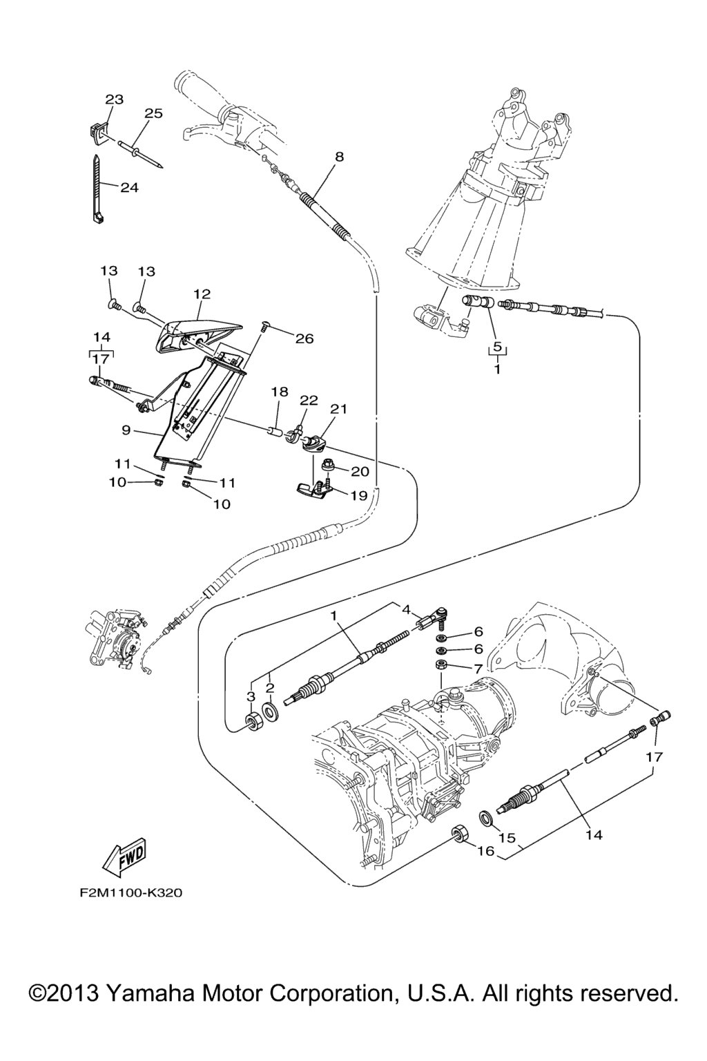 Схема узла Управляющий Трос