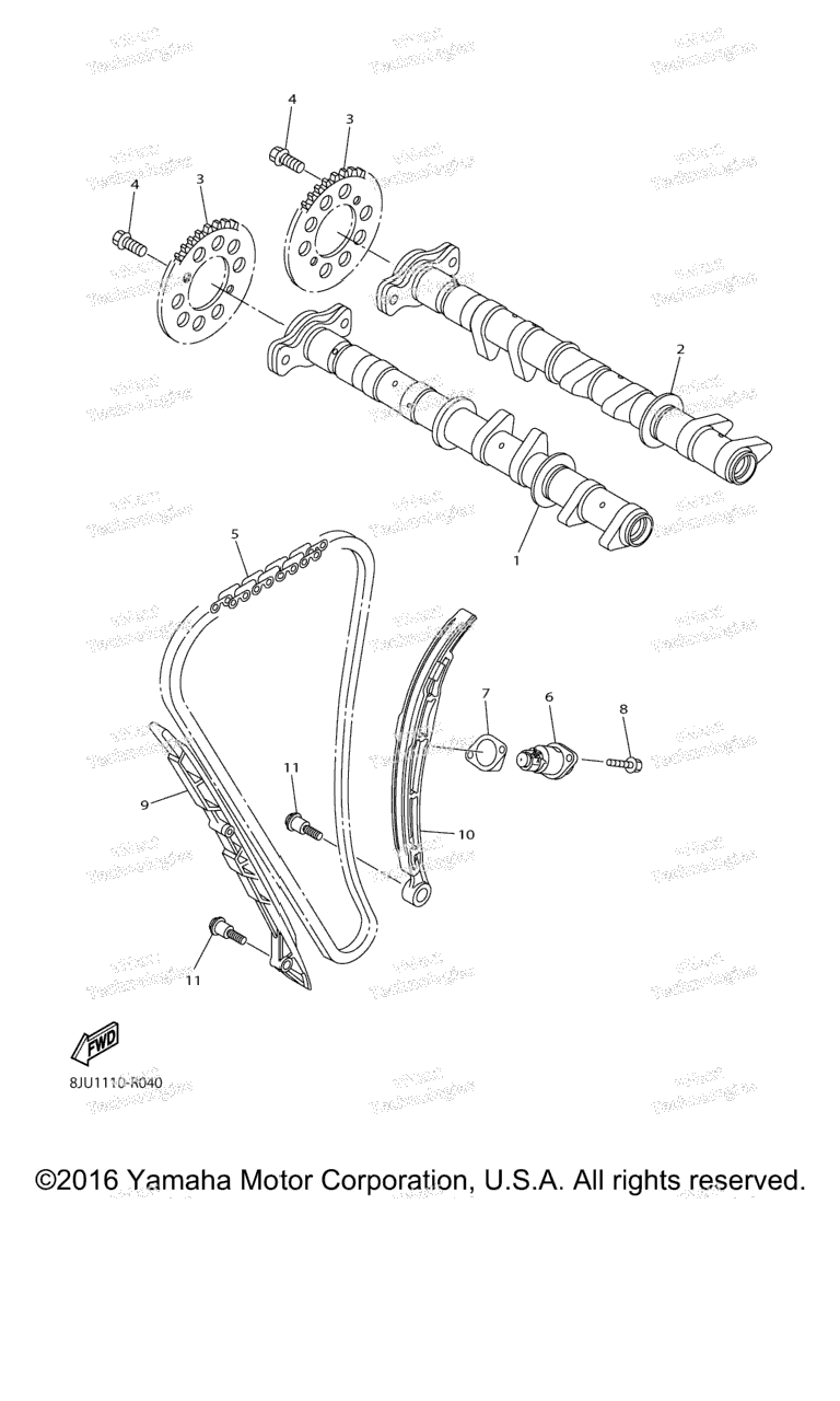 Схема узла Цепь Распределительного Вала