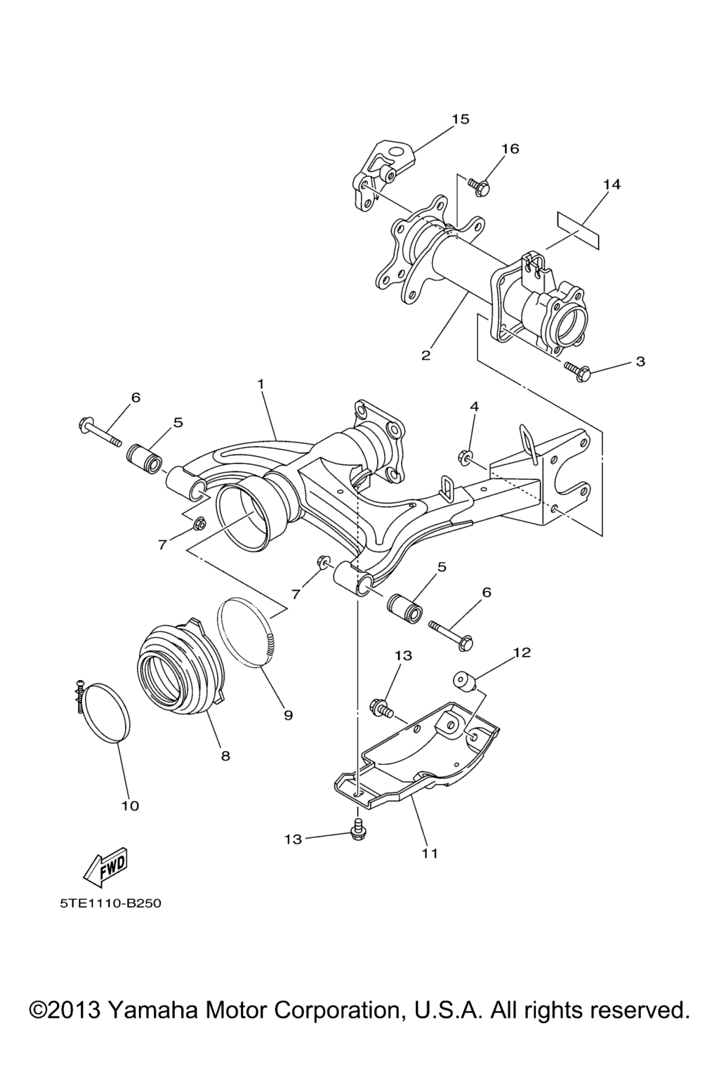 Схема узла Задний Рычаг