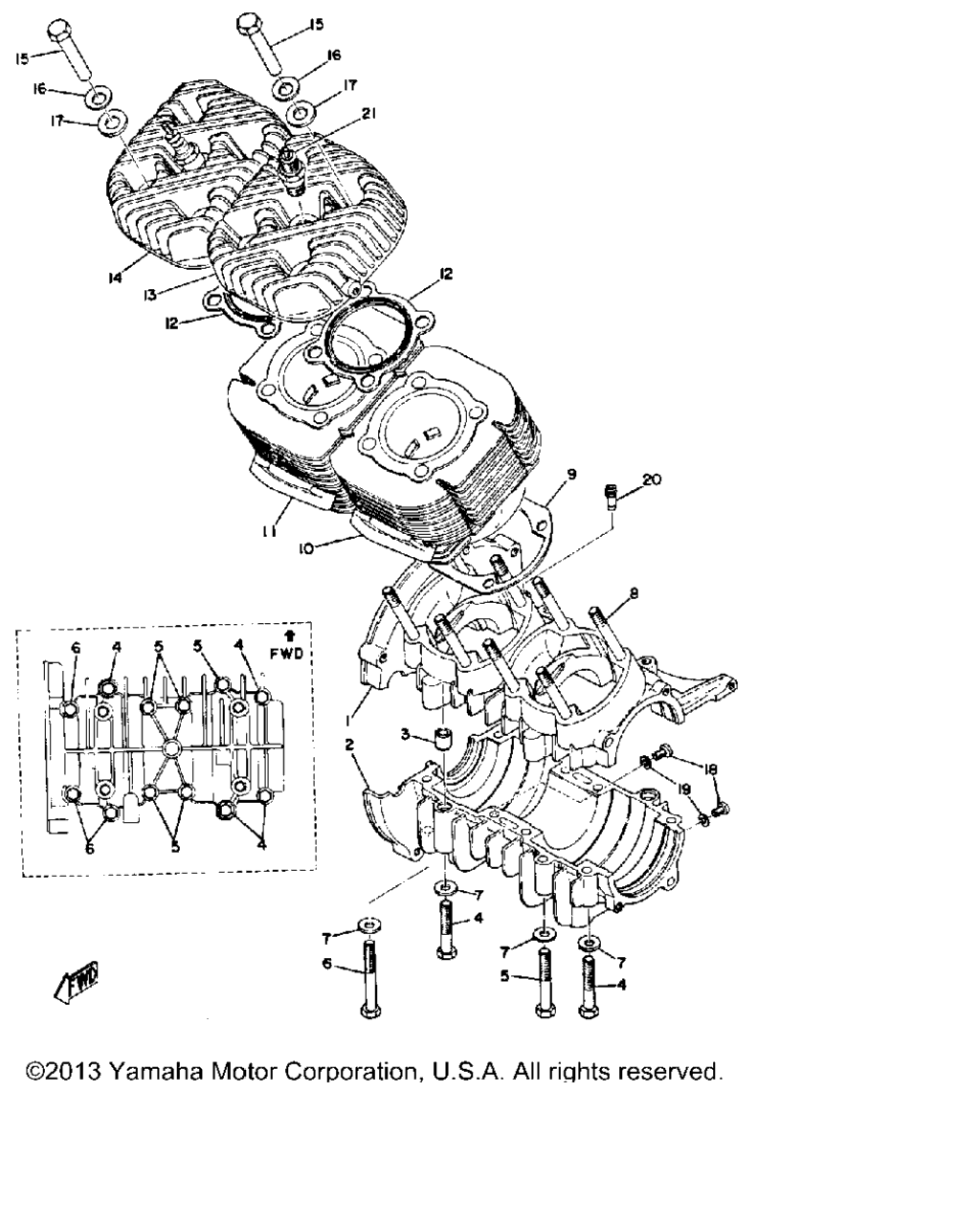 Схема узла Картер - Цилиндр