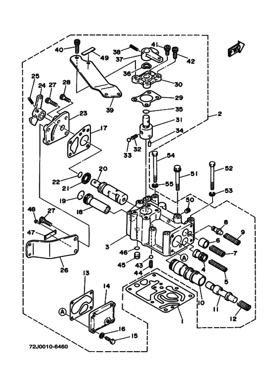 Схема узла Контрольный Клапан (V850K 72M) Для Yamaha V850K