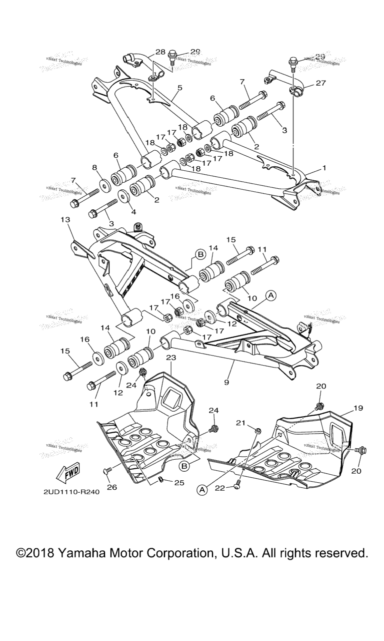 Схема узла Задний Рычаг