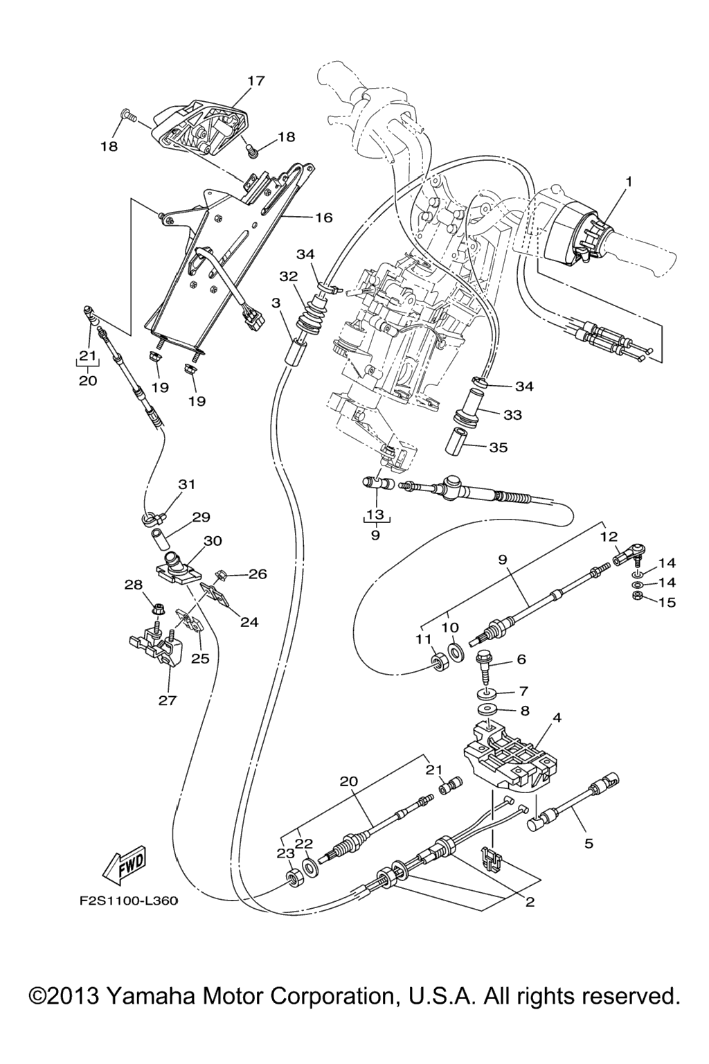 Схема узла Управляющий Трос